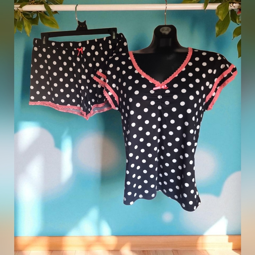 Fabulous Just Like You Polka Dot Women's Sleepwear 2-Piece Set Size M